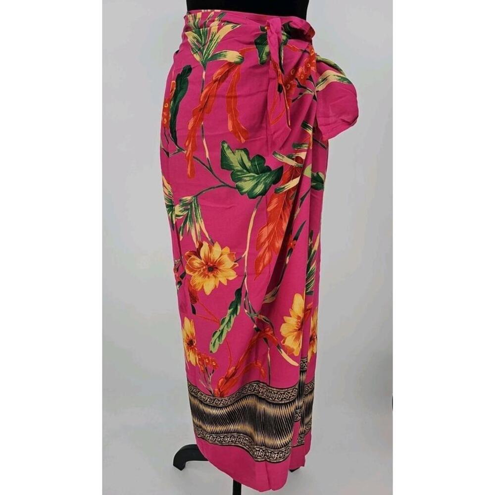 Vtg Express Wrap Skirt Large Maxi Skirt/Pareo Made In USA‎